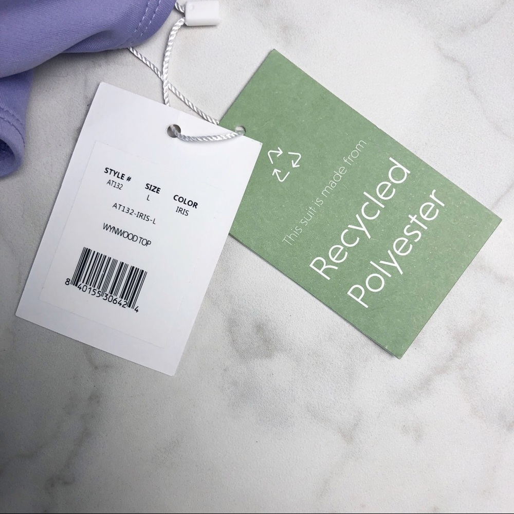 Andie Wynwood Bikini Top Purple Lavender Size L NWT - Picture 7 of 10